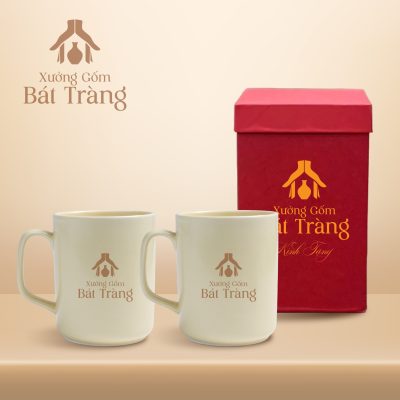 Ly sứ có quai in logo