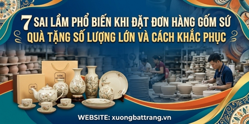 7 sai lầm phổ biến khi đặt đơn hàng gốm sứ quà tặng số lượng lớn