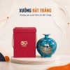 Bình hút lộc in logo men xanh vân đá vẽ vàng kim hoạ tiết thuyền buồm chiều cao 22cm XBT-BHL01 - Ảnh đại diện