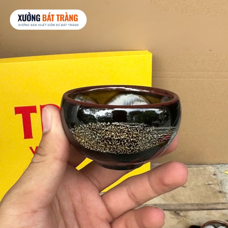 Bộ ấm chén Tô Thanh Sơn quà tặng in logo men hoả biến cao cấp XBT-AC05 - Ảnh 5