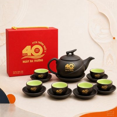Bộ ấm chén quà tặng in logo tử sa dáng quả cam XBT-AC04 - Ảnh đại diện