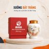 Hũ đựng trà in logo màu trắng vẽ vàng hoạ tiết hoa sen XBT-HT04 - Ảnh đại diện