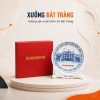 Đĩa sứ biểu trưng in logo màu trắng vẽ trụ sở theo yêu cầu phi 22 XBT-ĐBT04 - Ảnh đại diện
